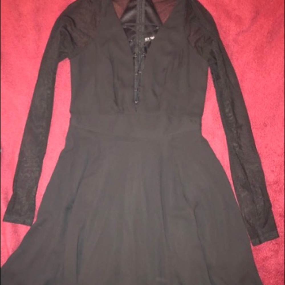 Long Sleeve Black Express Dress